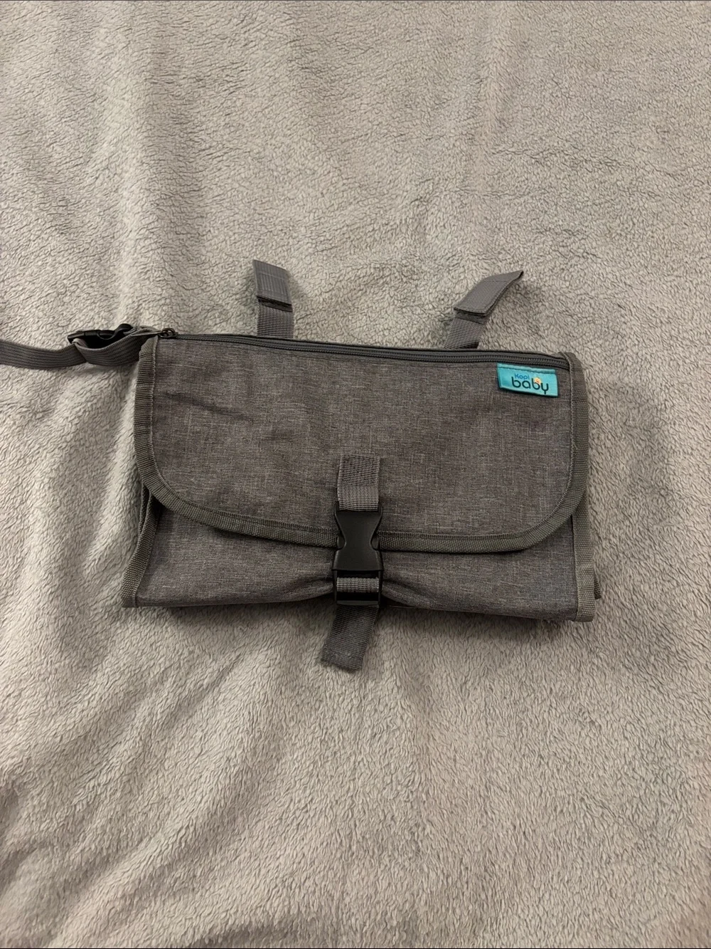 Universal Gray Diaper Changing Clutch -